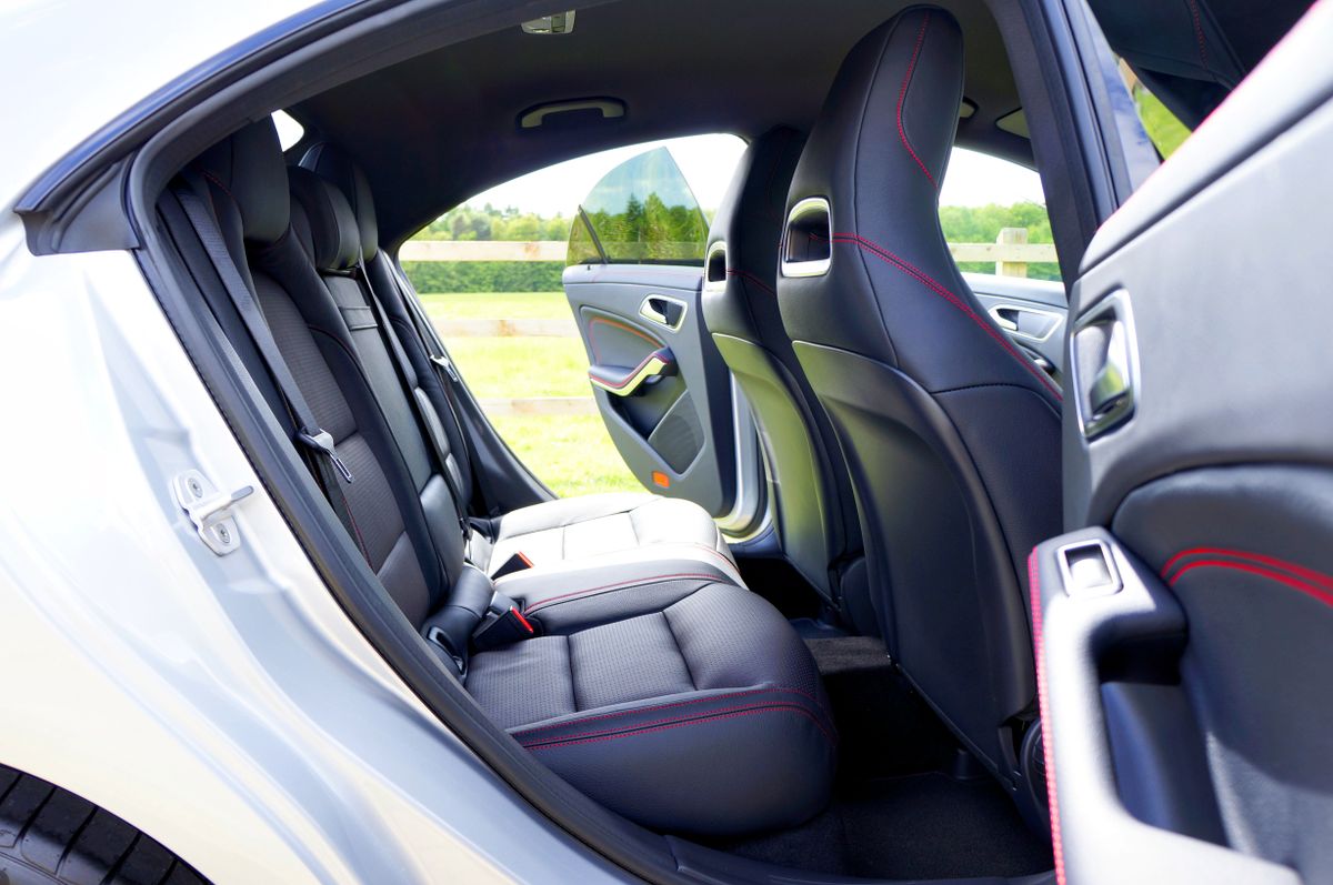 Vehicle interior illustrating comfort and space